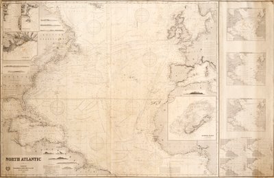 Mapa severního Atlantiku od James & Son Imray
