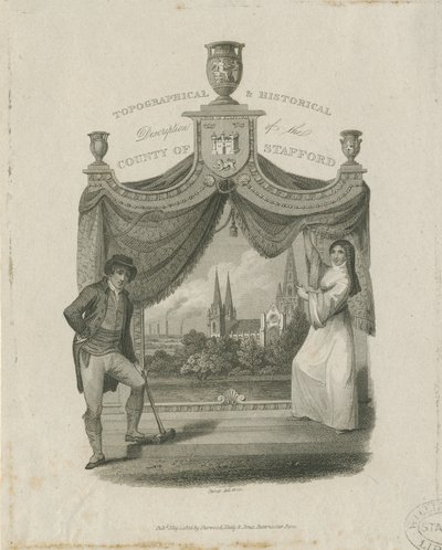 Katedrála Lichfield - South West View: rytina a [c 1820] od James Storer