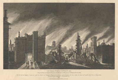 Velký požár Londýna, 1666 od James Stow