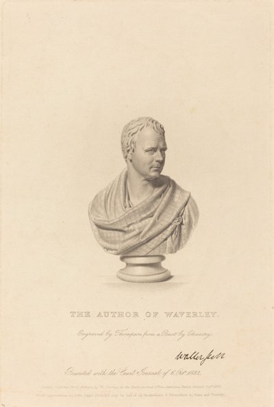 Busta sira Waltera Scotta od James Thomson after Sir Francis Legatt Chantrey