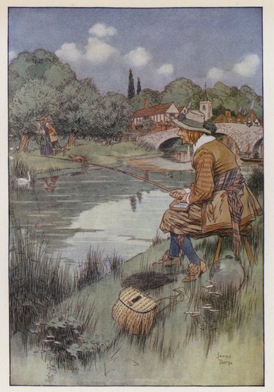 Ilustrace pro The Compleat Angler od Izaaka Waltona od James Thorpe