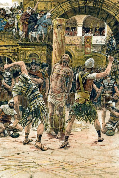 Ježíš bičoval obličej, c1897 od James Tissot