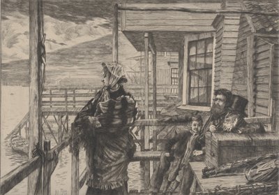 The Three Crows Inn, Gravesend, 1877. od James Tissot
