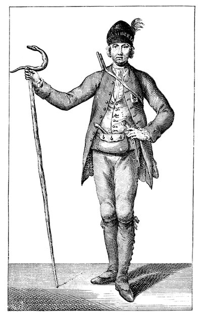 James Boswell, esq v šatech ozbrojeného korsického náčelníka, 1769. od James Wale