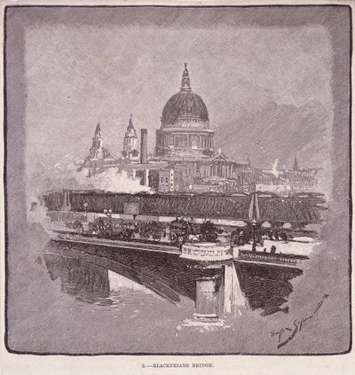 Blackfriars Bridge, Londýn, 1796 od James Walker