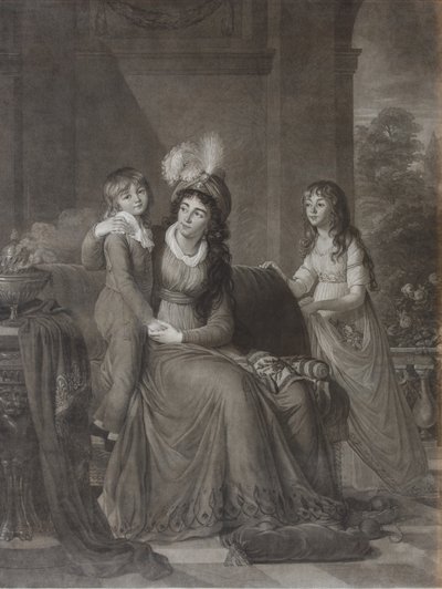Portrét Jekatěriny Sergejevny Samoylové, rozené Trubetské 1763-1830 s dětmi, 1797 od James Walker