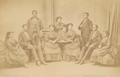 Carte-de-visite of the Jubilee Singers, 1872, vytištěno později. od James Wallace Black