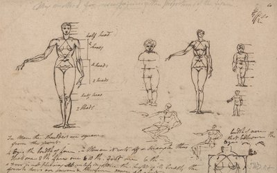 Studium anatomie, měření a psaní od James Ward