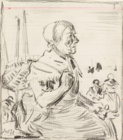 Studie [rybářka] (uhlí) od James Watterston Herald