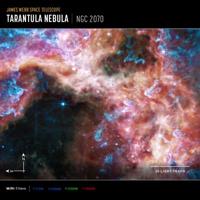 30 Doradoos (Beyond Compass Image) od James Webb Space Telescope (NASA)