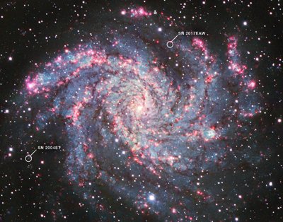 NGC 6946 (Kitt Peak National Observatory) od James Webb Space Telescope (NASA)