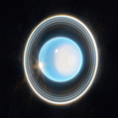 Uran (obrázek NIRCam) od James Webb Space Telescope (NASA)