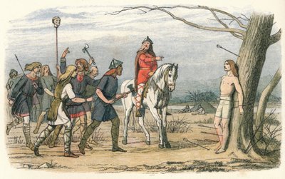 Edmund, král východní Anglie, zabit Dány, 9. století 1864 od James William Edmund Doyle