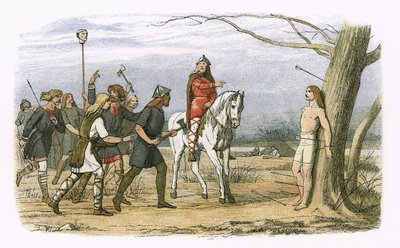 Edmund, král východní Anglie, zabit Dány od James William Edmund Doyle