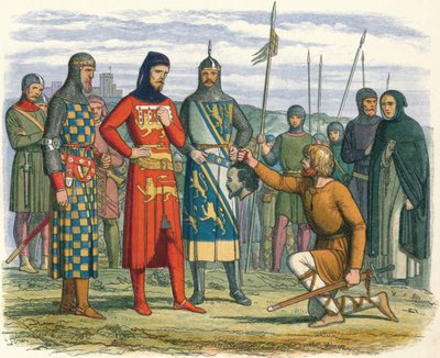 Hlava Gavestons ukázána hraběti z Lancasteru, 1312 1864 od James William Edmund Doyle