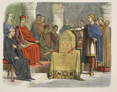 Harold II přísahá věrnost vévodovi Williamovi z Normandie od James William Edmund Doyle