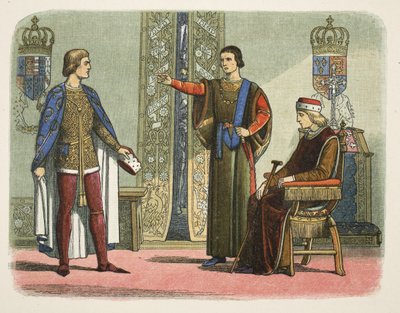 Henry VI and the Dukes of York and Somerset, September 1450, from A Chronicle of England BC 55 to AD 1485, pub. Londýn od James William Edmund Doyle