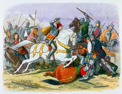 Ilustrace Richarda III. v bitvě u Bosworthu, 19. století od James William Edmund Doyle