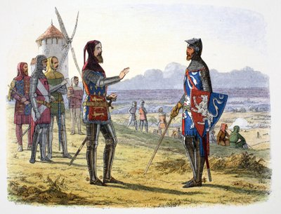 Král Edward III odmítá pomoc svému synovi v bitvě u Crecy, Francie, 1346 1864 od James William Edmund Doyle