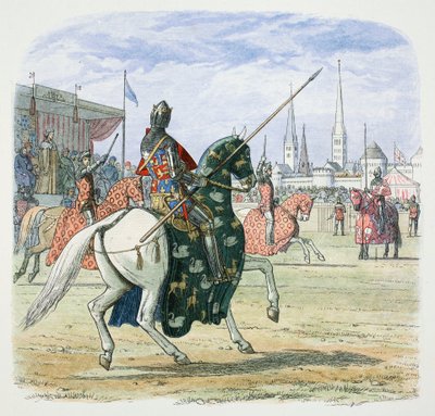 Král Richard II zastaví souboj mezi vévody z Herefordu a Norfolku, 1398 1864 od James William Edmund Doyle