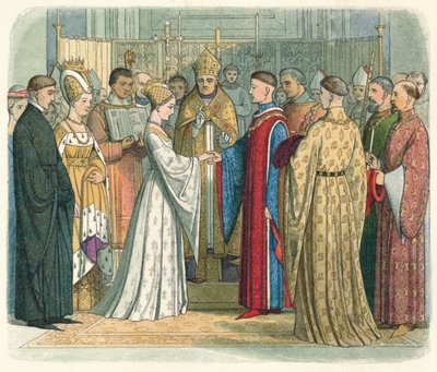 Sňatek Jindřicha V. a Kateřiny Francouzské, 1420 1864 od James William Edmund Doyle