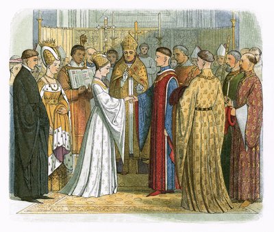 Sňatek krále Jindřicha V. a Kateřiny Francouzské od James William Edmund Doyle