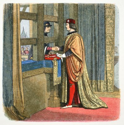 Setkání Edwarda IV. Anglie a Ludvíka XI. Francie v Picquigny, Francie, 1475 1864 od James William Edmund Doyle