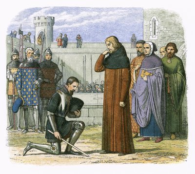 Setkání Richarda II. a Jindřicha Bollinbrokea, na kterém Jindřich požaduje trůn od James William Edmund Doyle