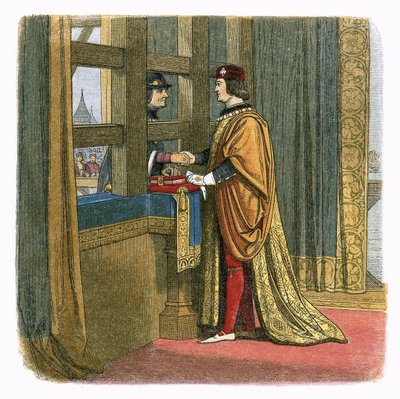 Setkání francouzského krále Edwarda IV. a Ludvíka XI. v Pecquigny od James William Edmund Doyle