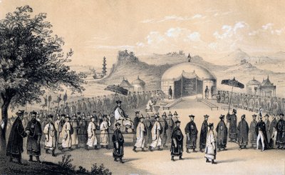 Přístup čínského císaře k přijetí britského velvyslance, 1847 od James William Giles