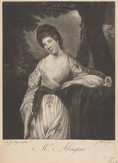 paní Frances Abington (rozená Barton) od James Wilson