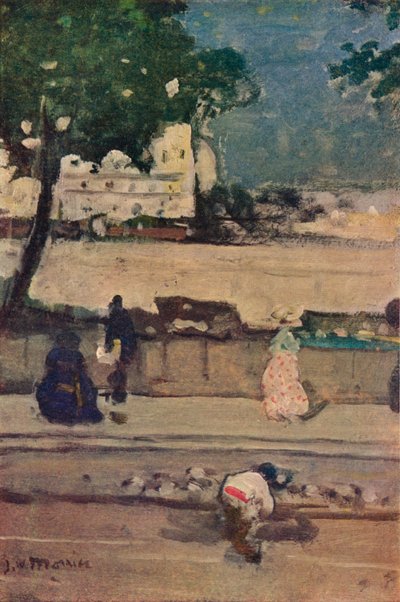 Quai Des Grands Augustins, Paříž, 19. století od James Wilson Morrice