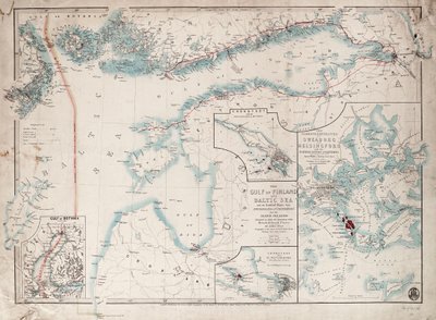 Mapa Finského zálivu a Baltského moře od James the Younger Wyld