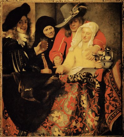 U prokuristky (olej na plátně) od Jan (1632-75) Vermeer