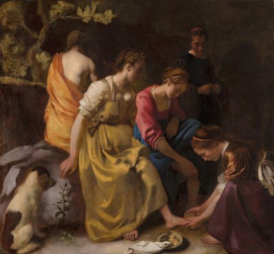 Diana a její společníci, cca 1655-56 (olej na plátně) od Johannes Vermeer