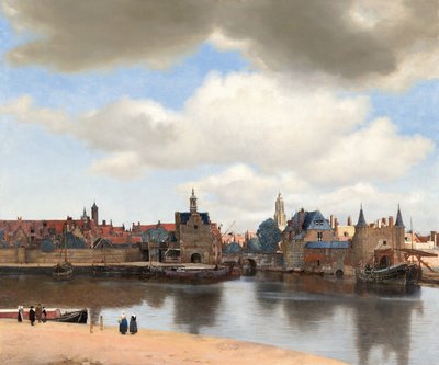 Pohled na Delft, kolem 1660-61 (olej na plátně) od Johannes Vermeer