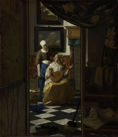 Milostný dopis, cca 1669-70 (olej na plátně) od Johannes Vermeer