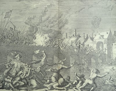 Maastricht, Nizozemsko je vypleněn princem z Parmy od Jan (after) Luyken