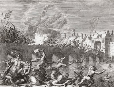 Obléhání Maastrichtu od Jan (after) Luyken