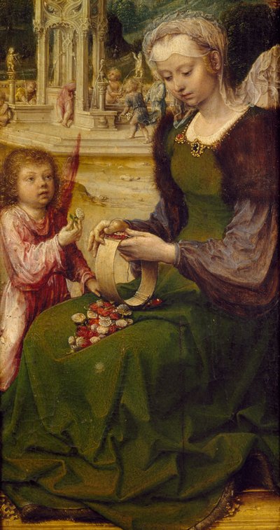 St Catherine, yksityiskohta Malvagna Triptyykin oikeasta paneelista, oikealta od Jan (c.1472 c.1533) Gossaert