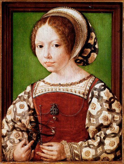 Portrét mladé princezny, pravděpodobně Dorothey Dánské (Malba od Jan (c.1472 c.1533) Gossaert