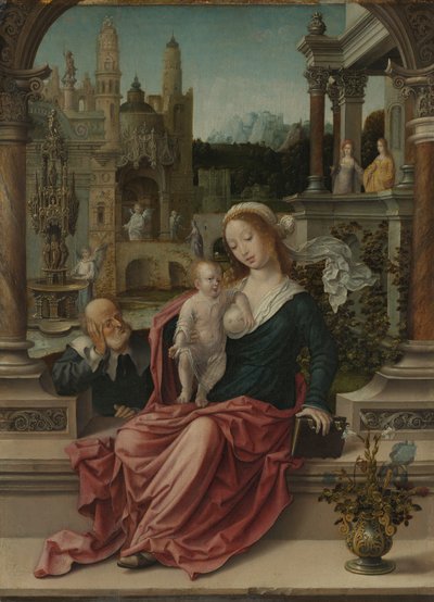 Svatá rodina, kolem 1507-8 (olej na panelu) od Jan (c.1472 c.1533) Gossaert