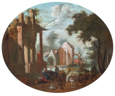 Zřícenina hradu od Jan (follower of) Brueghel