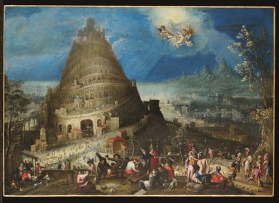 Babylonská věž, asi 1650 (olej na plátně) od Jan (follower of) Brueghel