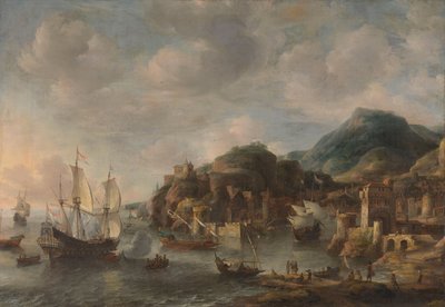 Nizozemské lodě v cizím přístavu od Jan Abrahamsz. Beerstraten