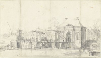 Heiligewegspoort v Amsterdamu v zimě od Jan Abrahamsz. Beerstraten