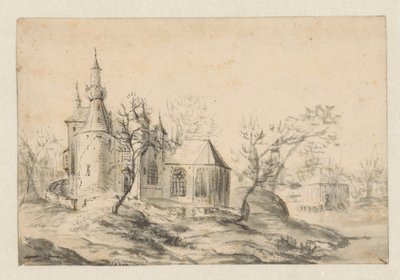 Kostel na kopci od Jan Abrahamsz. Beerstraten