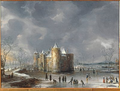 Hrad Muiden v zimě od Jan Abrahamsz. Beerstraten