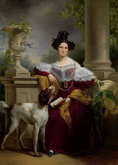 Portrét Alidy Christiny Assink. 1833 od Jan Adam Janszoon Kruseman