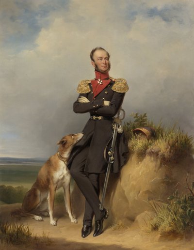 Portrét Viléma II., nizozemského krále od Jan Adam Janszoon Kruseman